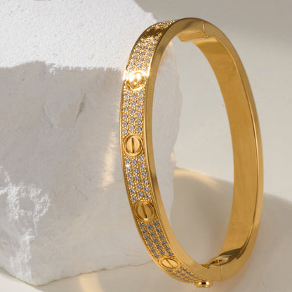 [Amore Jewelry]LOVE BRACELET 6.1MM DIAMOND-PAVED