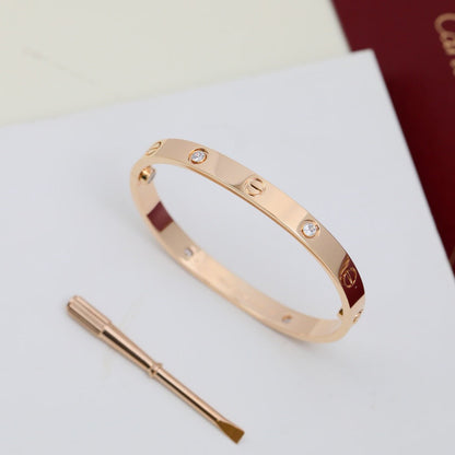 [Amore Jewelry]LOVE BRACELET 6.1MM 4 DIAMONDS