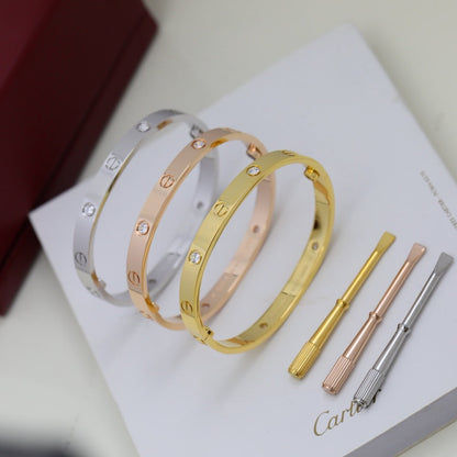 [Amore Jewelry]LOVE BRACELET 6.1MM 4 DIAMONDS