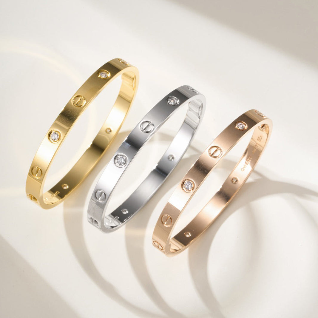 [Amore Jewelry]LOVE BRACELET 6.1MM 4 DIAMONDS