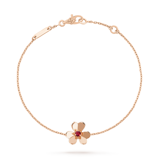 [Amore Jewelry]FRIVOLE GOLD FLOWER PINK MALACHITE BRACELET