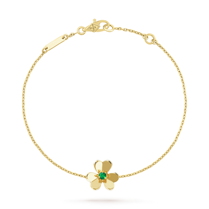 [Amore Jewelry]FRIVOLE GOLD FLOWER PINK MALACHITE BRACELET