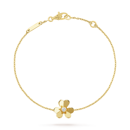 [Amore Jewelry]FRIVOLE GOLD FLOWER PINK MALACHITE BRACELET