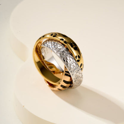 [Amore Jewelry]TRINITY  RING LEOPARD PRINT