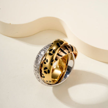 [Amore Jewelry]TRINITY  RING LEOPARD PRINT