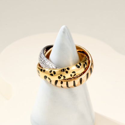 [Amore Jewelry]TRINITY  RING LEOPARD PRINT