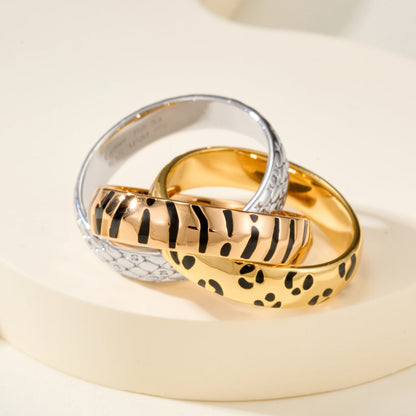 [Amore Jewelry]TRINITY  RING LEOPARD PRINT