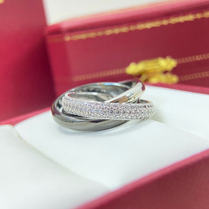 [Amore Jewelry]TRINITY 3.2MM RING BLACK CERAMIC