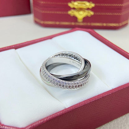 [Amore Jewelry]TRINITY 3.2MM RING BLACK CERAMIC