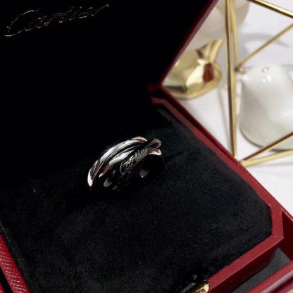 [Amore Jewelry]TRINITY 3.2MM RING BLACK CERAMIC