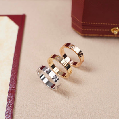 [Amore Jewelry]LOVE 4MM 1 DIAMOND RING