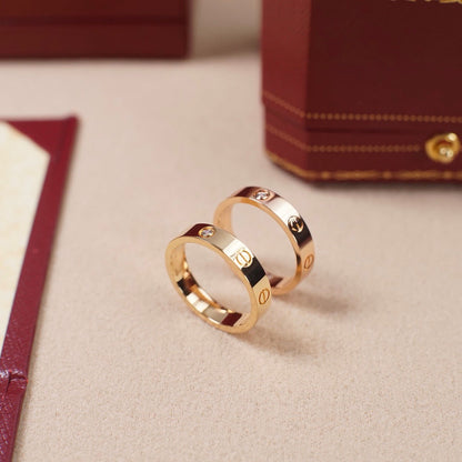 [Amore Jewelry]LOVE 4MM 1 DIAMOND RING