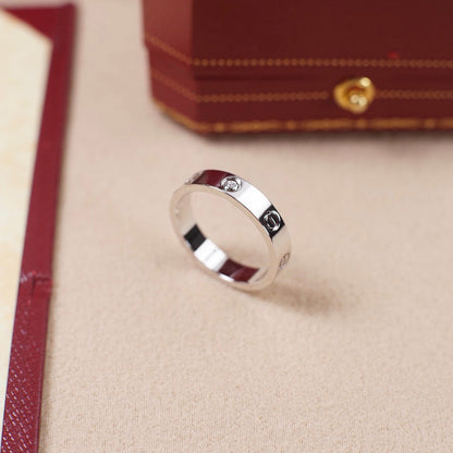 [Amore Jewelry]LOVE 4MM 1 DIAMOND RING
