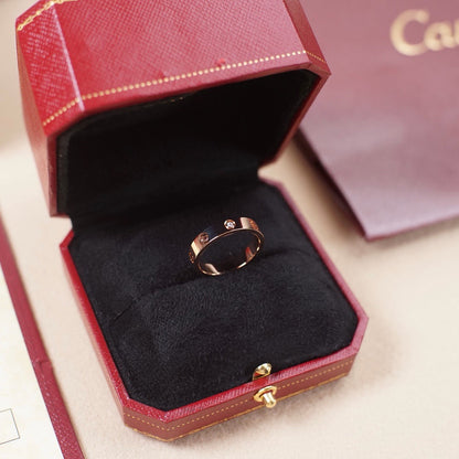 [Amore Jewelry]LOVE 4MM 1 DIAMOND RING