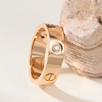 [Amore Jewelry]LOVE 4MM 1 DIAMOND RING