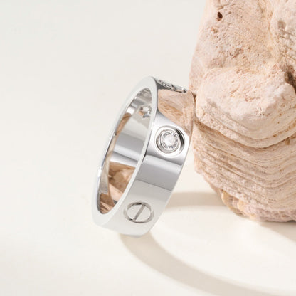 [Amore Jewelry]LOVE 4MM 1 DIAMOND RING