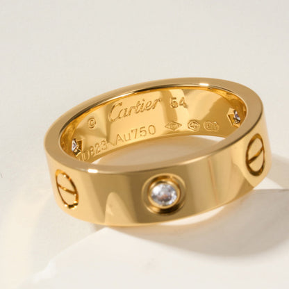 [Amore Jewelry]LOVE 4MM 1 DIAMOND RING