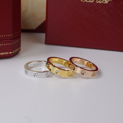 [Amore Jewelry]LOVE 4MM 1 DIAMOND RING