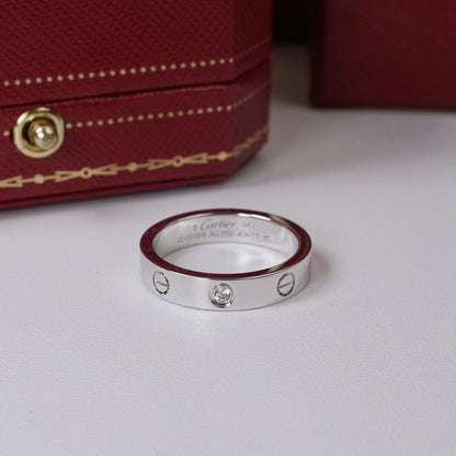 [Amore Jewelry]LOVE 4MM 1 DIAMOND RING