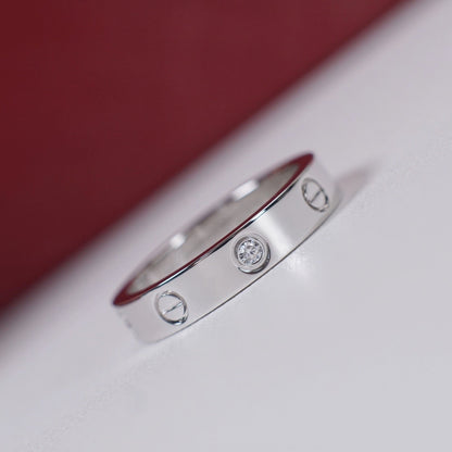 [Amore Jewelry]LOVE 4MM 1 DIAMOND RING