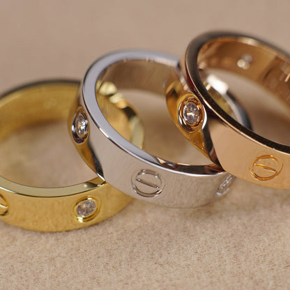 [Amore Jewelry]LOVE 5.5MM 3 DIAMOND RING