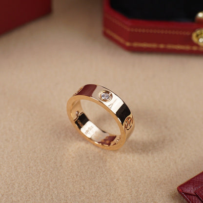 [Amore Jewelry]LOVE 5.5MM 3 DIAMOND RING