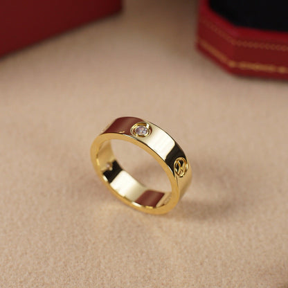 [Amore Jewelry]LOVE 5.5MM 3 DIAMOND RING
