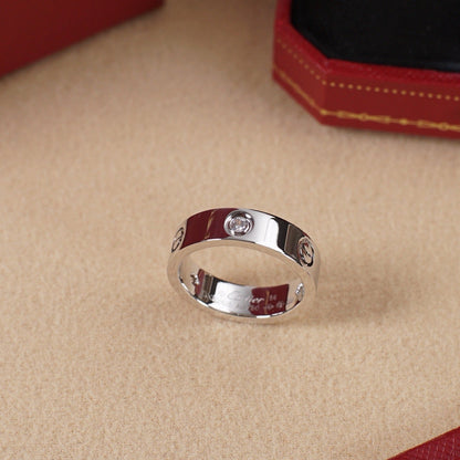 [Amore Jewelry]LOVE 5.5MM 3 DIAMOND RING