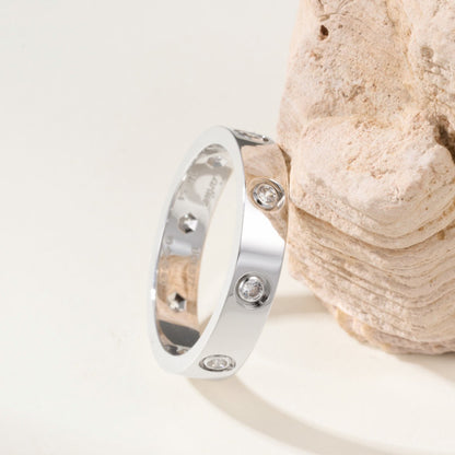 [Amore Jewelry]LOVE 4MM 8 DIAMOND RING