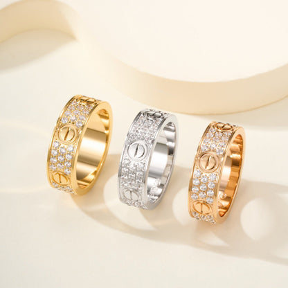 [Amore Jewelry]LOVE RING 5.5MM DIAMONDS PAVED