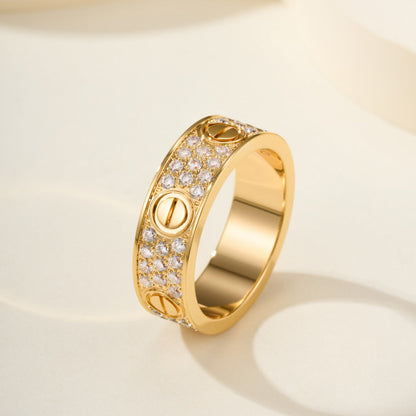 [Amore Jewelry]LOVE RING 5.5MM DIAMONDS PAVED