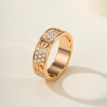 [Amore Jewelry]LOVE RING 5.5MM DIAMONDS PAVED