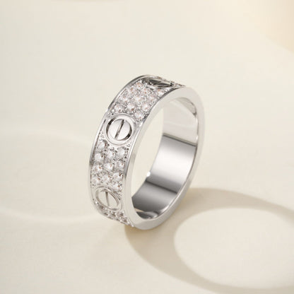 [Amore Jewelry]LOVE RING 5.5MM DIAMONDS PAVED