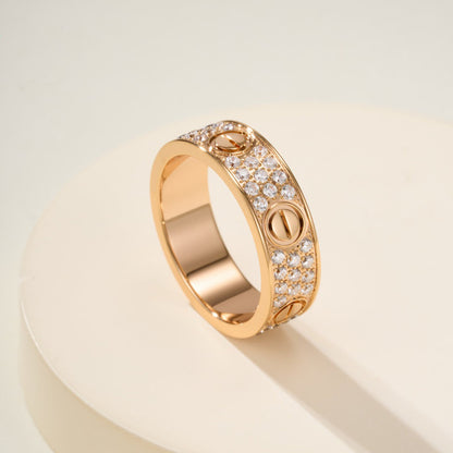 [Amore Jewelry]LOVE RING 5.5MM DIAMONDS PAVED