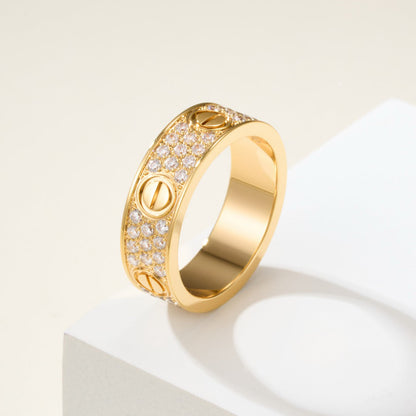[Amore Jewelry]LOVE RING 5.5MM DIAMONDS PAVED