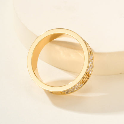[Amore Jewelry]LOVE RING 5.5MM DIAMONDS PAVED