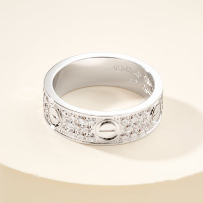 [Amore Jewelry]LOVE RING 5.5MM DIAMONDS PAVED