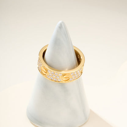 [Amore Jewelry]LOVE RING 5.5MM DIAMONDS PAVED