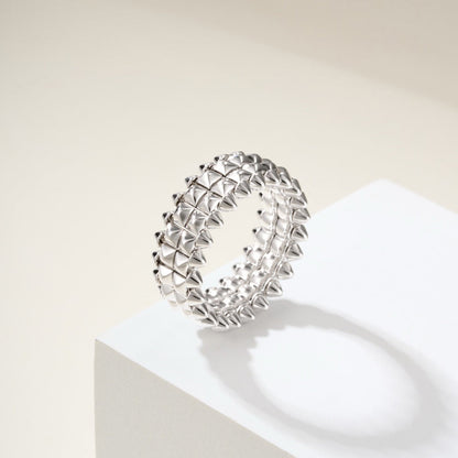 [Amore Jewelry]CLASH 9.2MM DOUBLE ROW RING
