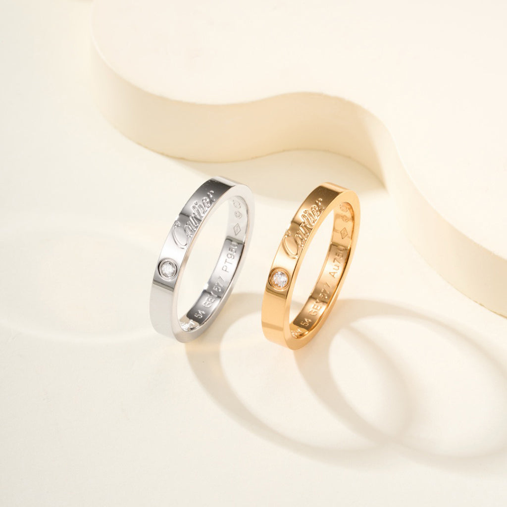 [Amore Jewelry]LOVE RING 4MM 1 DIAMOND