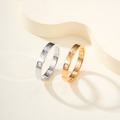 [Amore Jewelry]LOVE RING 4MM 1 DIAMOND
