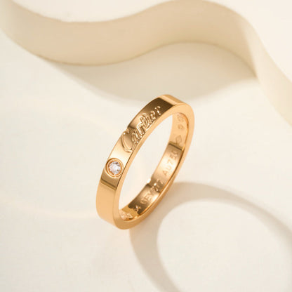 [Amore Jewelry]LOVE RING 4MM 1 DIAMOND