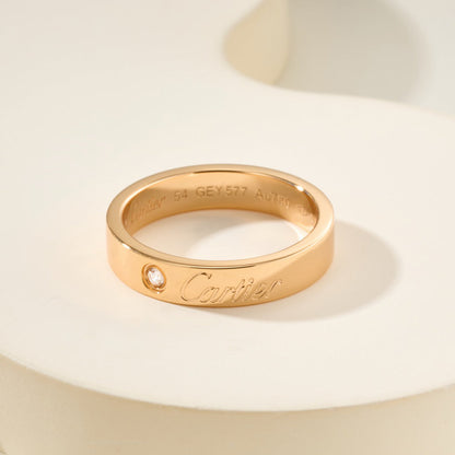 [Amore Jewelry]LOVE RING 4MM 1 DIAMOND
