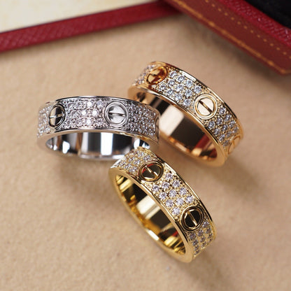 [Amore Jewelry]LOVE RING 5.5MM DIAMONDS PAVED