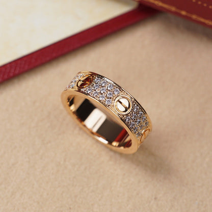 [Amore Jewelry]LOVE RING 5.5MM DIAMONDS PAVED