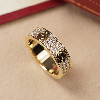 [Amore Jewelry]LOVE RING 5.5MM DIAMONDS PAVED