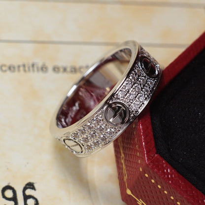 [Amore Jewelry]LOVE RING 5.5MM DIAMONDS PAVED