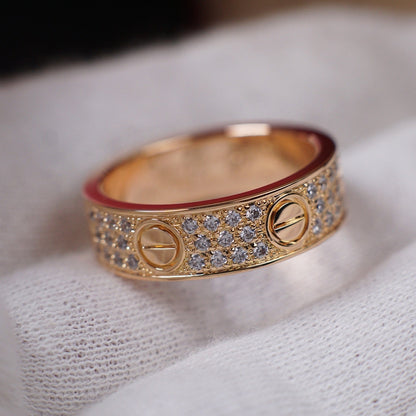 [Amore Jewelry]LOVE RING 5.5MM DIAMONDS PAVED