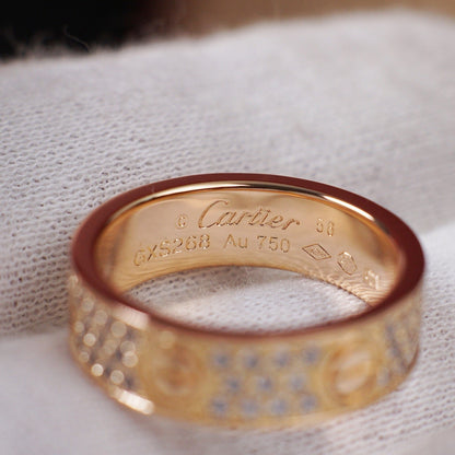[Amore Jewelry]LOVE RING 5.5MM DIAMONDS PAVED