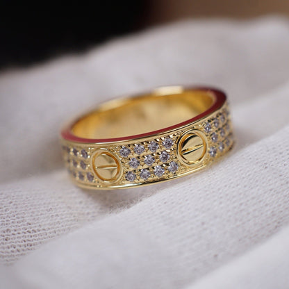 [Amore Jewelry]LOVE RING 5.5MM DIAMONDS PAVED